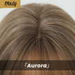 Aurora - NEW! DWY 20-Inch Light Brown Wave  Glueless Synthetic Wig with Bangs for Women High-Quality Premium Fiber Easy Wear Comfortable Fit Deep Wavy Wigs Curly Warm