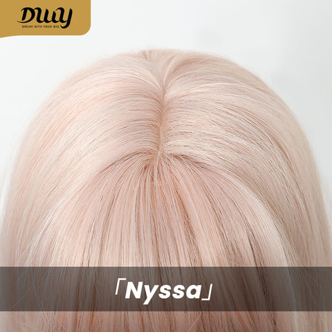 Nyssa-DWY Mirascalp Wave Pink Gradient Brown with Bangs Glueless Synthetic Wig