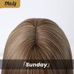 (Us Only)Sunday-DWY Light Caramel Blonde Tresses Wavy Synthetic Wig With Bangs