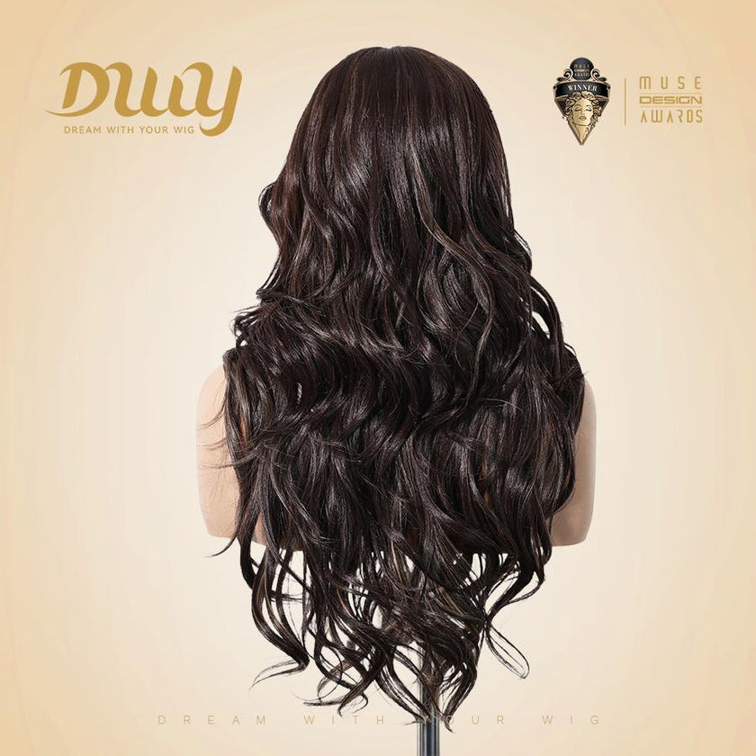 Annie C-DWY Pre-cut T-Part Lace Wig Long Curly Synthetic Wig