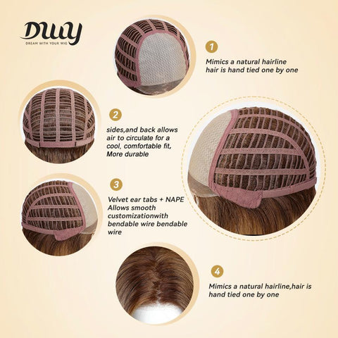 Demi C-DWY Mono Lace Front Free Part  Blonde Short Bob Glueless Synthetic Wig