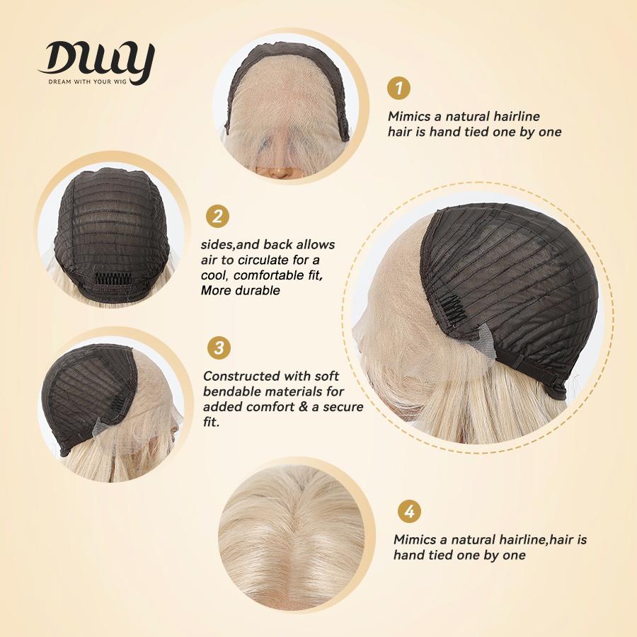 Mae-DWY 28-Inch Wavy Glueless Lace Front Wig for Women