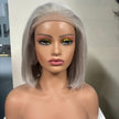 Corinne C- DWY Human Hair Pre Plucked Bob Hair 13*6 Natural Textured Hair Invisible HD Lace Frontal Synthetic Wig