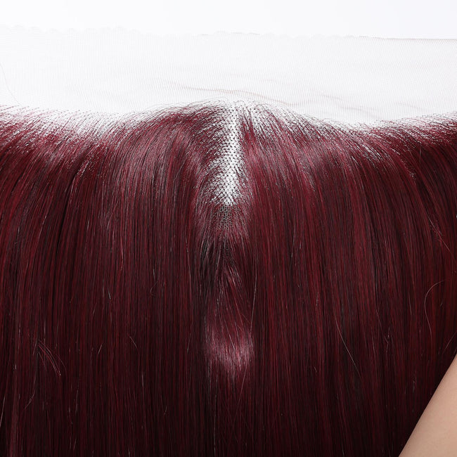 Seraphine-DWY Filter Lace 28-Inch Silky Straight Burgundy Lace Front Wig – 13x6 Free Part