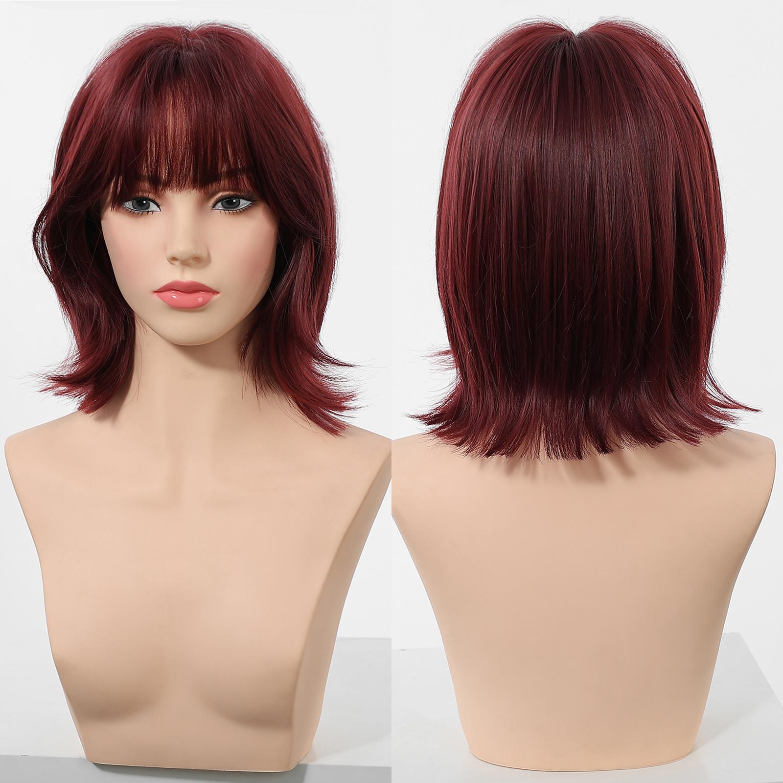 Yara-DWY 12-Inch MiraScalp Short Wavy Pink Blonde Glueless Synthetic Wig