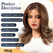 Myra-DWY 13×3  Lace Front Free Part Mid-Length Brown wtih Highlights Glueless Synthetic Wig