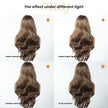 Mocca-DWY 13×6 Libera Lace Free Part Long-Length Wavy Brown with Highlights Synthetic Wig