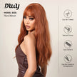26 Inches Long Curly Red Brown Wigs Synthetic Wigs Women's Wigs for Daily Use Party or Cosplay Taking Photos LC1065-1