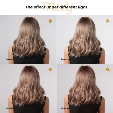 【Early Black Friday】DWY Dorian Shoulder-Length Natural Curls Gold Blonde Synthetic Wig