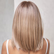 DWY Lace front 16 Inch light pink brown short straight wig