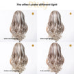 Abbie-DWY 13×6 LFilter Lace Free Part Wavy Platinum Blonde Glueless Synthetic Wig