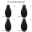 DWY 30-Inch Lace Front Wig - Silk Straight Natural Synthetic Wig with Middle Parting T-Part Design