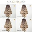 Lyna C-DWY 13*6 Lace Front Long Beach Wave Ombre Blonde with Highlight Glueless Synthetic Wig