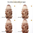 Kacey-DWY 28-Inch Long MiraScalp Wavy Ombre Blonde and Brown Wig with Bangs