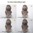 Ivy C- DWY 13×6 Lace Front Free Part Long-Length Wavy Ash Blonde Highlighted Glueless Synthetic Wig for Women 22 Inches
