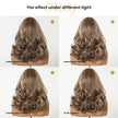 Juno C- New Arrival DWY 13×6 Lace Front Free Part Short-Length Curly Brown with Highlights Glueless Synthetic Wig