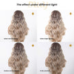 Paulina-DWY Mid-Length Curly Blonde With Dark Roots And Highlights Synthetic Wig