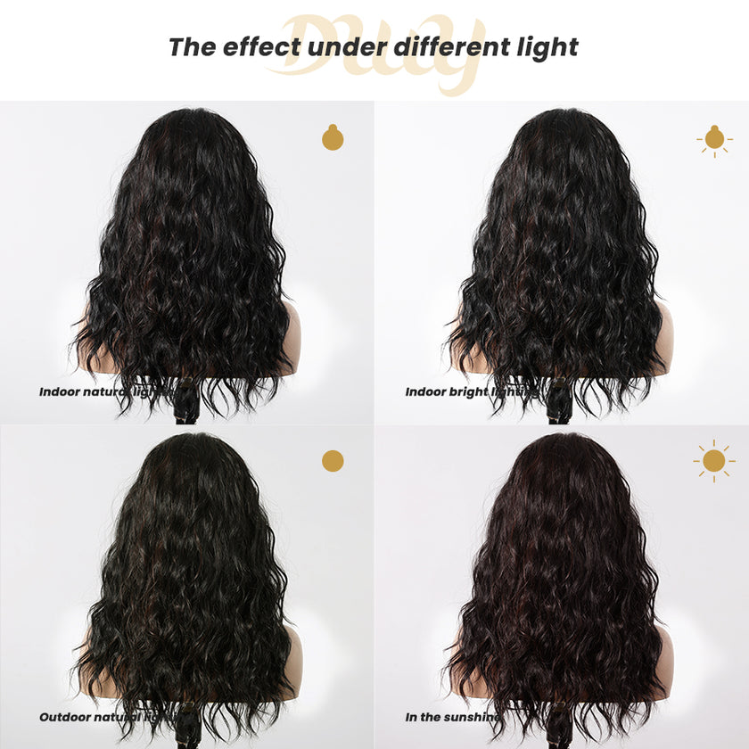 Claire-DWY Lace Front Middle Part Deep Wavy Glueless Synthetic Wig