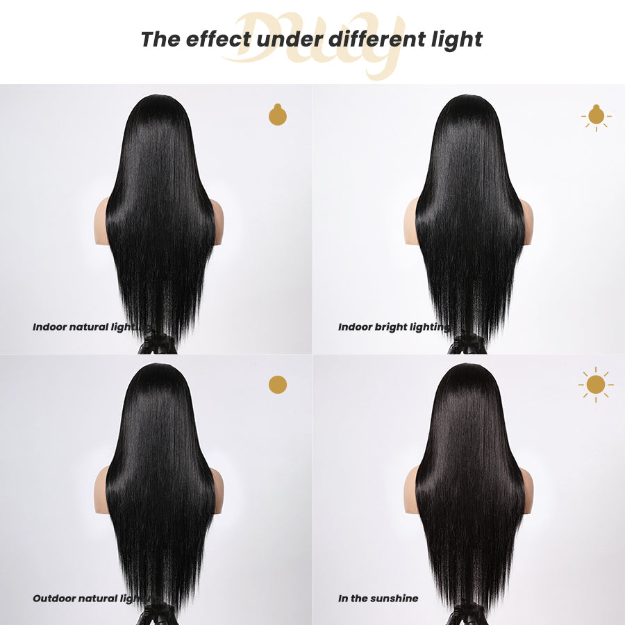 [CLEARANCE SALE] Jess C- DWY 13×6 Lace Front Free Part Long-Length Straight Layer-cut Blonde Highlighted Glueless Synthetic Wig for Women 30 Inches