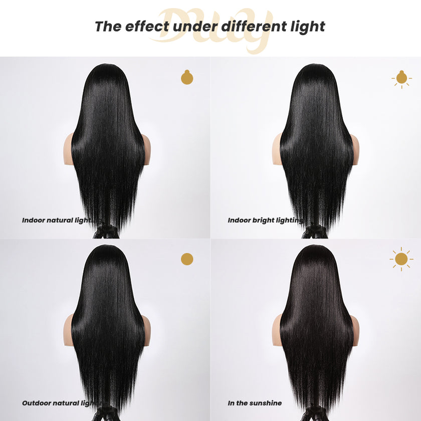 [CLEARANCE SALE] Jess C- DWY 13×6 Lace Front Free Part Long-Length Straight Layer-cut Blonde Highlighted Glueless Synthetic Wig for Women 30 Inches