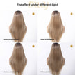 Rebecca-DWY 13×6 Lace Front Free Part Long-Length Water Wavy Blonde Gradient Glueless Synthetic Wig for Women 30 Inches