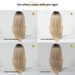 Rowan-DWY Mono Lace Front Free Part Long Straight Blonde Glueless Synthetic Wig