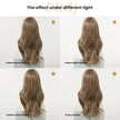Polly- DWY Pre-cut U part Diamond Lace Long-length Lace Drity Bronde Curly Hair Glueless Synthetic Wigs for Women 24 Inch