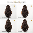 Claire NEW! DWY Pre cut U part Diamond Lace Long length Dark Brown Retro Water Waves Hair Glueless Synthetic Wigs for Women 24 Inches