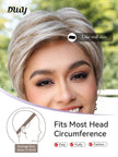 Bella-DWY Mono Lace Front Free Part Bleach Blonde Pixie Synthetic Wig