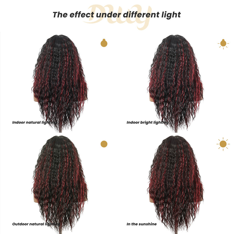 Aislinn C- DWY T Part Lace Front T Part Long Latin Curly Hair Glueless Synthetic Wig