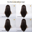Billie-DWY 13×6 Lace Front Free Part Long Straight Dark Brown Glueless Synthetic Wig