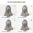 Gary-DWY 13x6 Librea Lace Front Wig 18 Inches White Gray Highlights Glueless Synthetic Wig