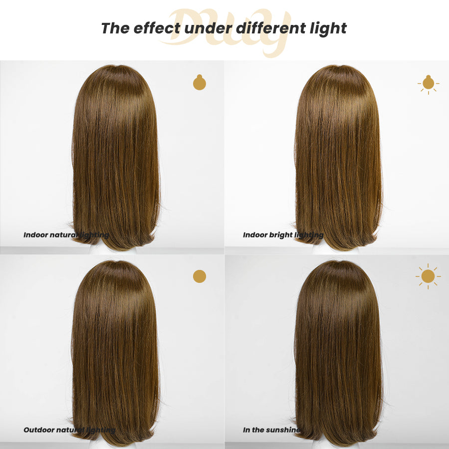 Morita-DWY Mono Lace Front Free Part Long Highlighted Blonde Synthetic Wig