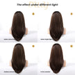 Tilly - DWY 13x6 Filter Lace Front Free Part Medium-Length Wavy Brown Black Wig with Dark Roots