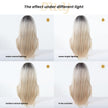 Orange-DWY 24-Inch MiraScalp Long-Length Straight Layer-Cuts Wig