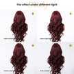 Asmaa-DWY Lace Front 13×6 Burgundy Curly Free Part Synthetic Wig