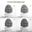 Suri-DWY Mono SkinWeft Free Part Short Curly White Gray Glueless Synthetic Wig