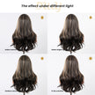 [CLEARANCE SALE] Gena -DWY Lace Front Middle Part Long-Length Straight Black Honey Balayage Glueless Synthetic Christmas wigs for women 26 Inches