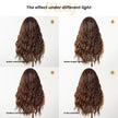 DWY Brown Mixed Synthetic Hair T-Part Lace Wig with Middle Parting