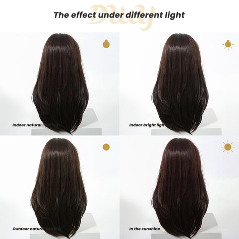 Kaitlyn-DWY 13*4 Free Parting Hand -Tied Top Middle Length  Glueless Synthetic Wig