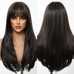 Mindy-DWY Short-length Straight Blonde Realistic LargeArea Scalp Layer-cut Hair Glueless Synthetic Wig for Women 24 Inches