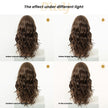July-NEW! DWY 13×6 Free Part Lace Front Long-Length Curly Ombre Brown with Highlights Glueless Synthetic Wig