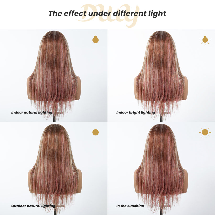 Cristina C- DWY Human Hair Pre Plucked Long-Length Hair 13*6 Natural Textured Hair Invisible HD Lace Frontal Wigs for Women 24 Inches