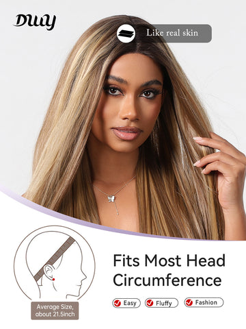 DWY-Body Wave Lace Front Wigs Human Hair Pre Plucked 13x4 HD Lace Frontal Wigs Human Hair 180 Density Natural blonde Wigs for Women Human Hair Lace Front Wig with Baby Hair Glueless