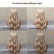 Caroline-DWY Lace Front Middle Part Long Wavy Light Blonde Glueless Synthetic Wig for Women 26 Inches
