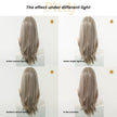 Ethel-DWY 13x6 Filter Lace Front Free Part Long Length Straight Brown with Highlights Glueless Synthetic Wig