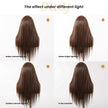 Paisley H-DWY Lace Front Middle Part Long-Length Straight Tea Brown Glueless Synthetic Wig