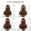Tansy-DWY Machine Made Light Brown Long Wavy Glueless Synthetic Wig