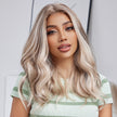 DWY Lace front 16 Inch light white mixed brown short curly wig for women DWY-BL11026-1