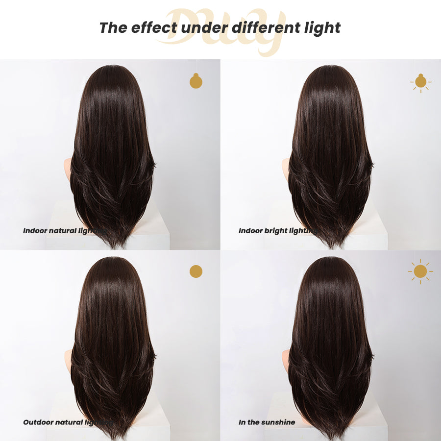 Rowan-DWY Mono Lace Front Free Part Long Straight Blonde Glueless Synthetic Wig